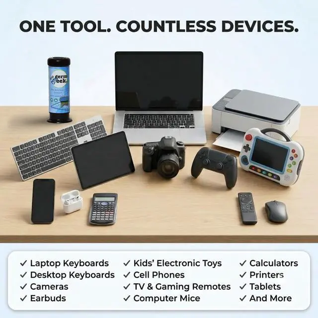 Alt view image 6 of 7 - Keyboard & Electronics Cleaning Kit | Patented Precision Brush | Multi-Purpose Tool for Laptop Phone & AirPods | USA-Made, Eco-Friendly & Safe Computer Cleaner