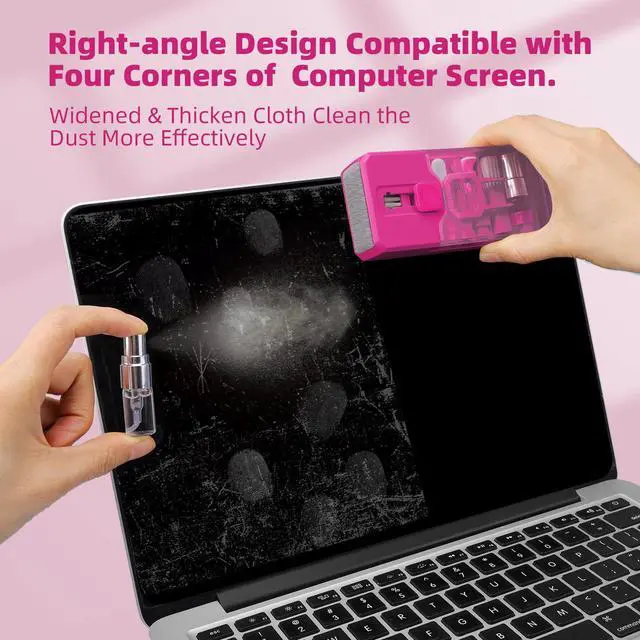 Alt view image 3 of 7 - Keyboard Cleaner & Laptop Cleaning Kit, All-in-1 for Computer PC, HotPink