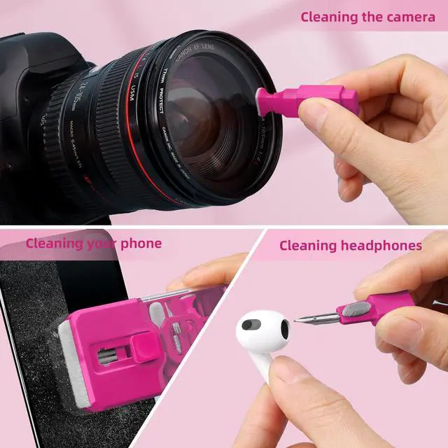 Alt view image 6 of 7 - Keyboard Cleaner & Laptop Cleaning Kit, All-in-1 for Computer PC, HotPink