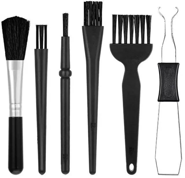 Main image of 6PCS Keyboard Cleaning Kit with Keycap Puller & Switch Puller, Mini Anti-Static Dust Brush for Computer Motherboard Camera Small Space, Stainless Steel Key Remover for Mechanical Keyboard