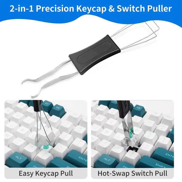 Alt view image 2 of 7 - 6PCS Keyboard Cleaning Kit with Keycap Puller & Switch Puller, Mini Anti-Static Dust Brush for Computer Motherboard Camera Small Space, Stainless Steel Key Remover for Mechanical Keyboard