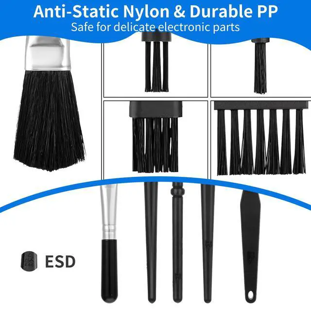 Alt view image 3 of 7 - 6PCS Keyboard Cleaning Kit with Keycap Puller & Switch Puller, Mini Anti-Static Dust Brush for Computer Motherboard Camera Small Space, Stainless Steel Key Remover for Mechanical Keyboard