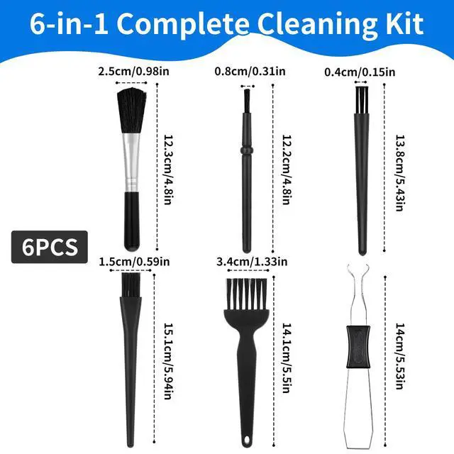 Alt view image 6 of 7 - 6PCS Keyboard Cleaning Kit with Keycap Puller & Switch Puller, Mini Anti-Static Dust Brush for Computer Motherboard Camera Small Space, Stainless Steel Key Remover for Mechanical Keyboard