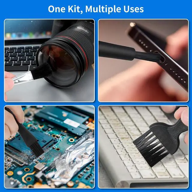 Alt view image 4 of 7 - 6PCS Keyboard Cleaning Kit with Keycap Puller & Switch Puller, Mini Anti-Static Dust Brush for Computer Motherboard Camera Small Space, Stainless Steel Key Remover for Mechanical Keyboard