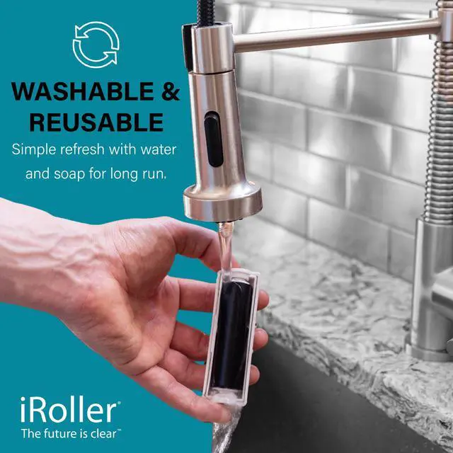 Alt view image 7 of 7 - Screen Cleaner - No Need for Spray or Wipes - Liquid Free iPad Screen Cleaner Roller Tool - Washable & Reusable - Phone Screen Cleaner Ideal for iPhone, Laptop, Computer Touchscreen - 3.5"
