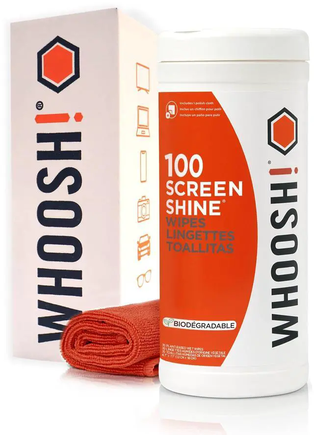 Main image of Screen Shine Electronic Cleaning Wipes & Reusable Cloth, 100 Count