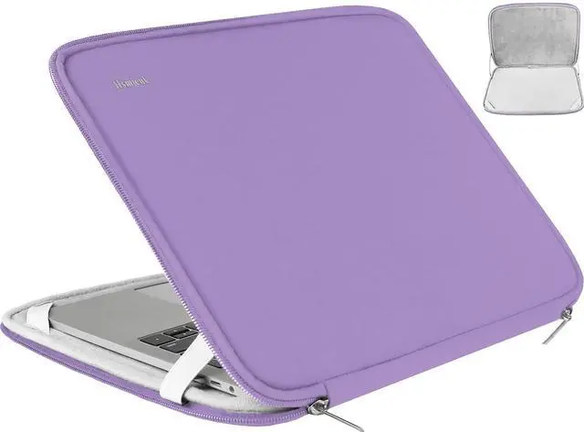 Main image of 14 inch Laptop Case, Shockproof Protective Computer Sleeve Flip Cover Briefcase Carrying Bag Compatible with 14" HP, Lenovo, Asus, Acer, Notebook, Chromebook Computer, Light Purple