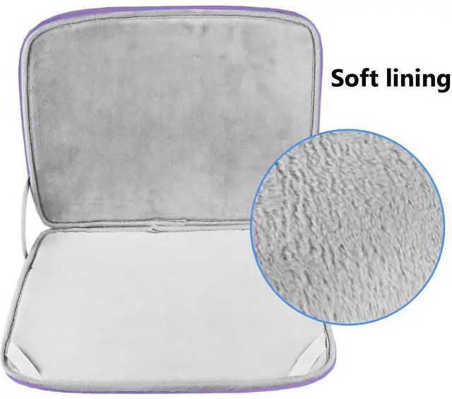 Alt view image 5 of 7 - 14 inch Laptop Case, Shockproof Protective Computer Sleeve Flip Cover Briefcase Carrying Bag Compatible with 14" HP, Lenovo, Asus, Acer, Notebook, Chromebook Computer, Light Purple