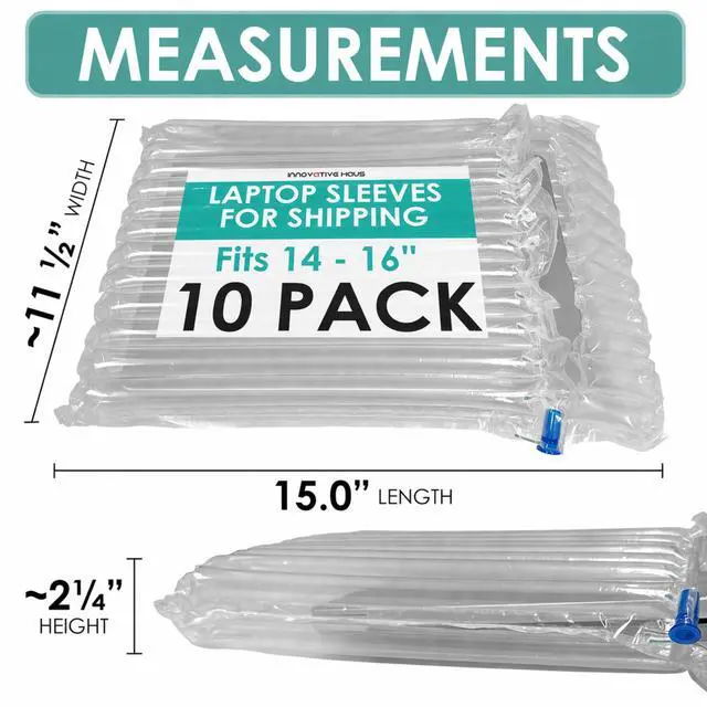 Alt view image 2 of 6 - Inflatable Laptop Protective Bags, 10 Pack, Fits 14-16 Inch
