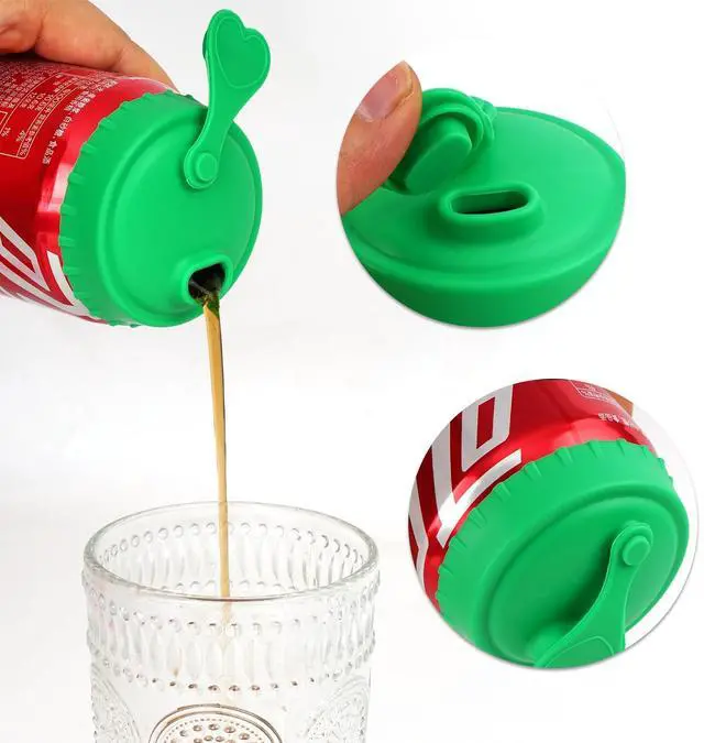 Alt view image 4 of 6 - 6-Pack Reusable Silicone Soda Can Lids - Multicolor Sealing Toppers for Beer & Beverage Cans