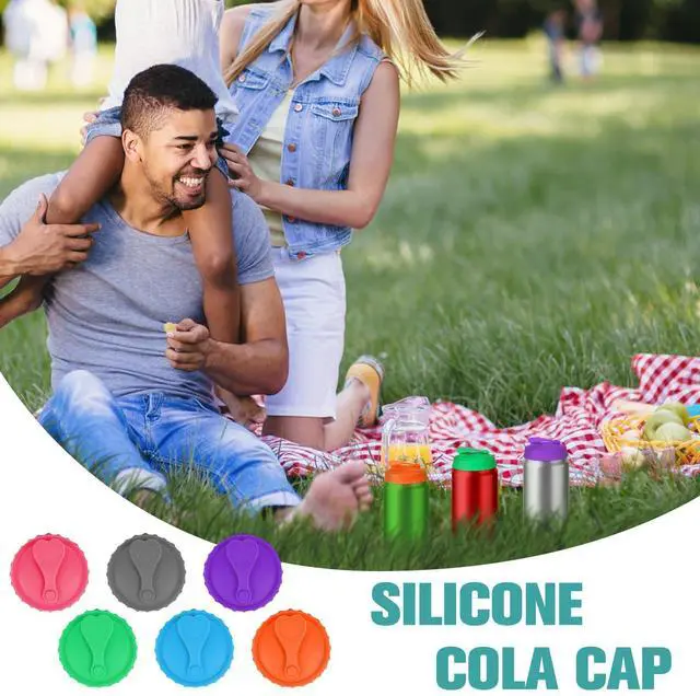 Alt view image 5 of 6 - 6-Pack Reusable Silicone Soda Can Lids - Multicolor Sealing Toppers for Beer & Beverage Cans