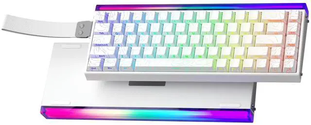 Main image of Aula Hero 68 HE Wired Gaming Keyboard, Hall Effect Keyboard with Magnetic Switch, Rapid Trigger Mode, 8KHz Polling Rate, PBT Keycaps, RGB Lightbox&Backlit, 65% White Small Keyboards for Gamer/PC