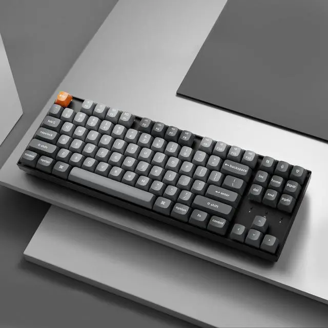 Alt view image 7 of 7 - K8 Max TKL Mechanical Keyboard Wireless, 87 Keys QMK 2.4 GHz/Bluetooth 5.1/Wired Connection, White Backlit with Programmable Keychron Super Red Switch for macOS Windows Linux