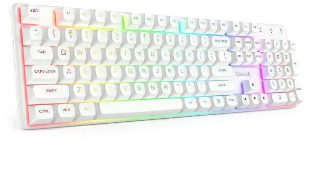 Main image of K710 Wireless Mechanical Gaming Keyboard, Bluetooth/2.4G/Wired Tri-Mode, RGB Backlit, Linear Red Switch, Rechargeable Battery, Solid Metal Panel, PBT Keycaps for PC/Mac, White