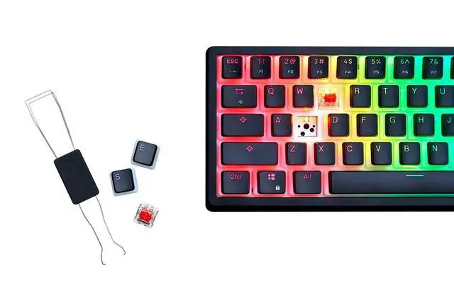 Alt view image 5 of 6 - KM250 RGB 65% (67-Key) Mechanical Keyboard, PBT Dual Injection Keycap (Black)