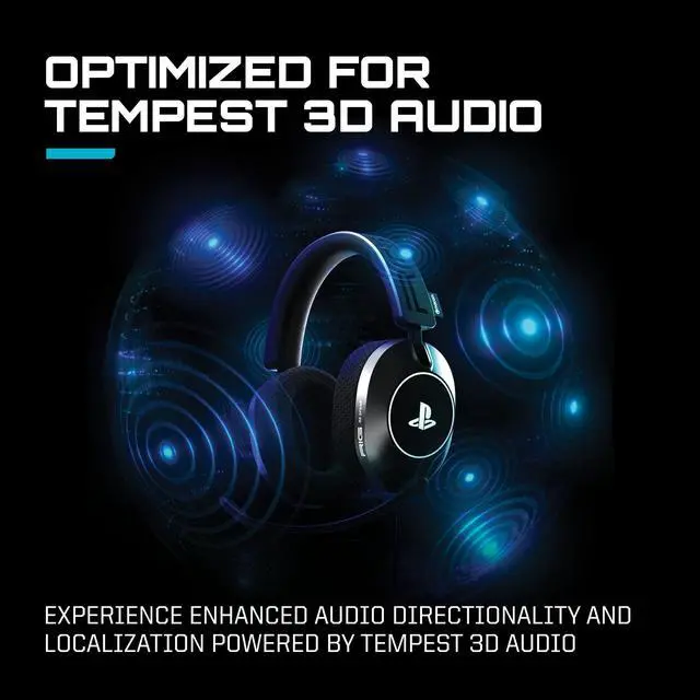 Alt view image 2 of 7 - R5 Spear PRO HS Wired Gaming Headset Officially Licensed for PlayStation, PS5, PS4, PC - 40mm Graphene Drivers, Tempest 3D Audio, Flip-to-Mute Mic, Memory Foam Cushions, 3.5mm -White