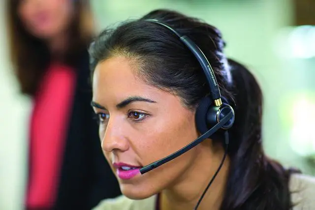 Alt view image 2 of 3 - Plantronics HW510 EncorePro Noise Cancelling Over Head Monaural Headset, Black