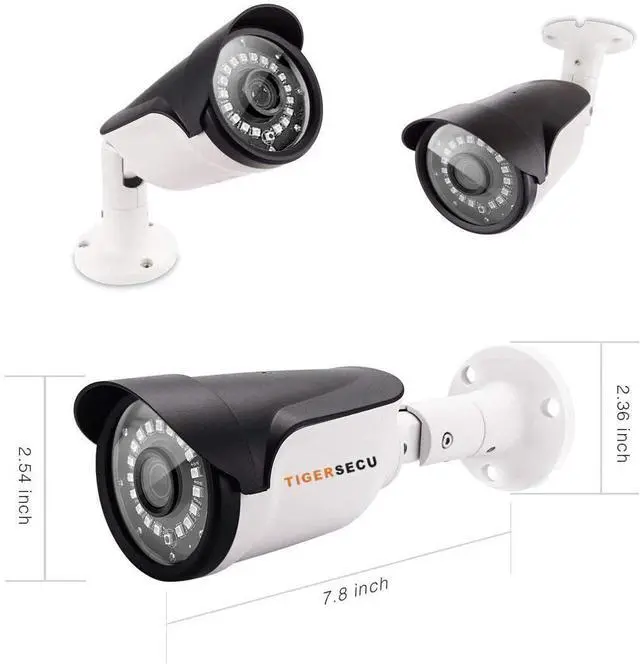 Alt view image 7 of 7 - 1080P Long Range Bullet Security Camera for DVR, Weatheproof for Indoor/Outdoor Use, Hybrid 4-in-1 OSD Switch for TVI/CVI/AHD/CVBS DVRs (Power Supply and Coaxial Cable Sold Separately)
