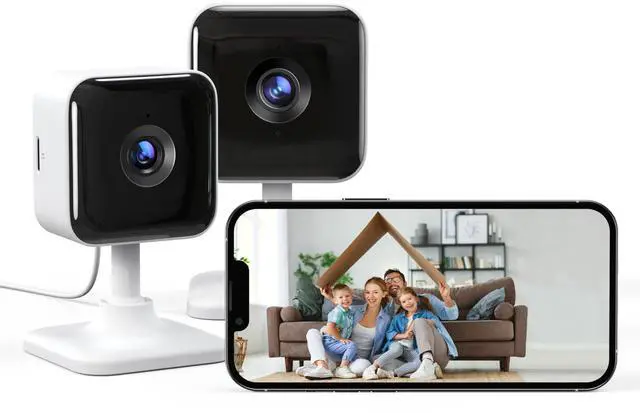 Main image of 2K Indoor Security Camera, 2 Packs Cameras for Home Security Wi-Fi Cameras, Motion/Sound Detection, Night Vision, 2-Way Audio, Real-Time Alert, Cloud & SD Card Storage, 2.4G WiFi Only