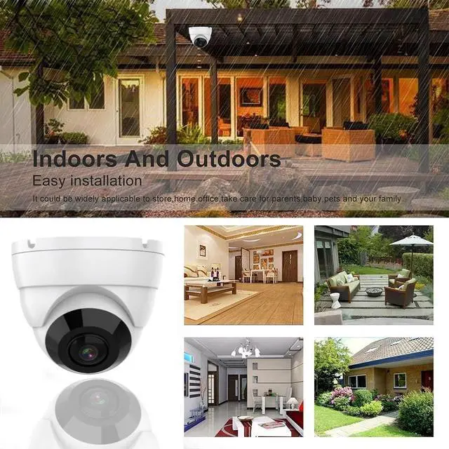 Alt view image 6 of 7 - 5MP TVI Analog Camera 180° Wide Viewing Angle Fisheye Dome BNC Camera (Quadbrid 4-in1 HD-CVI/TVI/AHD/Analog), 65ft Night Vision, 2.8mm Lens, Metal Housing, Coaxial Output