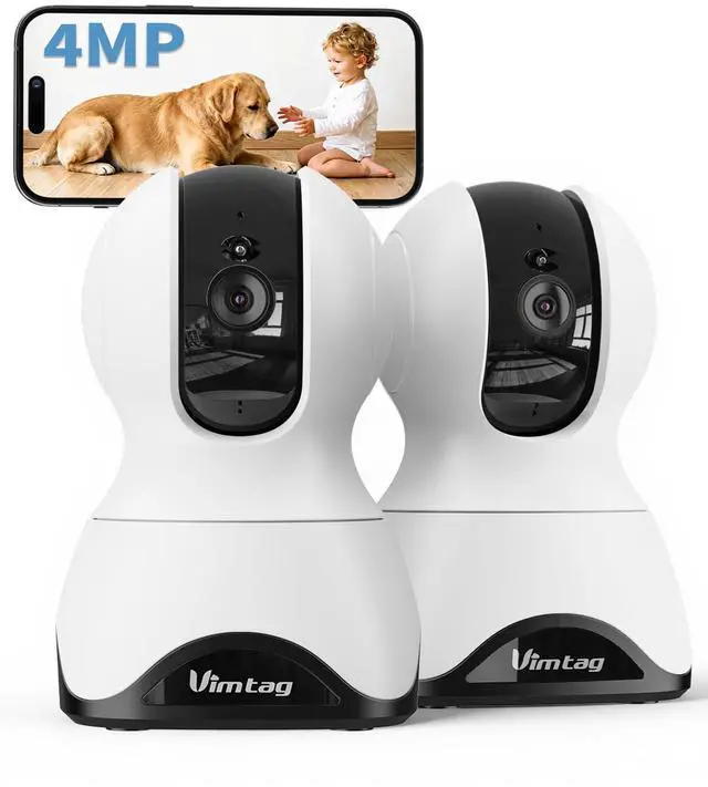 Main image of 2.5K 4MP Pan/Tilt Pet Camera Indoor with Phone App for Dog/Cat/Baby/Nanny/Home Security, Motion Tracking, Night Vision, 2-Way Audio, AI Detection, 5G/2.4GHz WiFi, Cloud & SD Card, Works w/Alexa