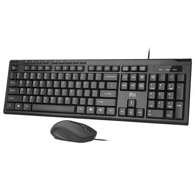Alt view image 3 of 7 - Wired Keyboard and Mouse Combo, RK907 USB Ultra-Slim Compact USB Wired Keyboard and Mouse Combo for Mac and PC,Windows 10/8 / 7 / Vista/XP (Black)