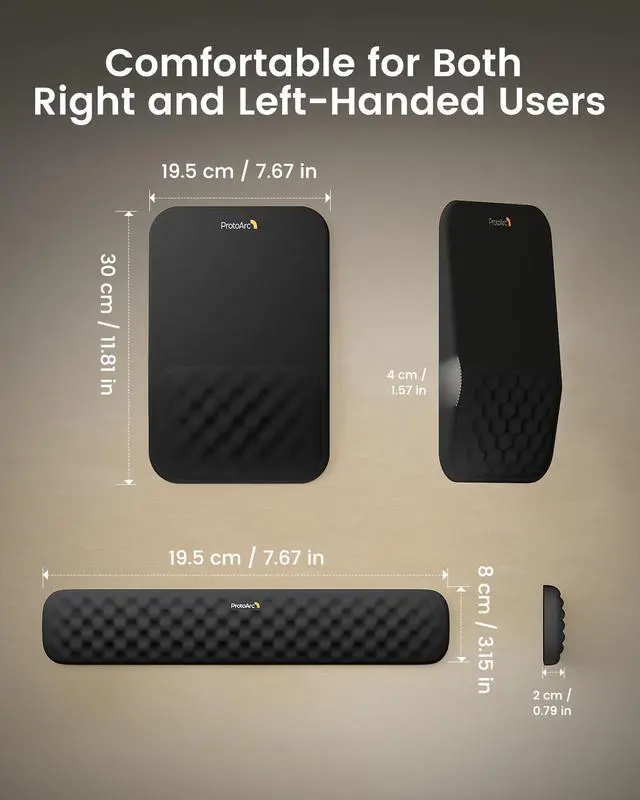 Alt view image 6 of 7 - KMP50 Ergonomic Mouse Pad Wrist Support and Wrist Rest for Computer Keyboard Set, Massage Design with Lycra Surface and Non-Slip PU Base for Pain Relief, Desk, Home, Office, Black