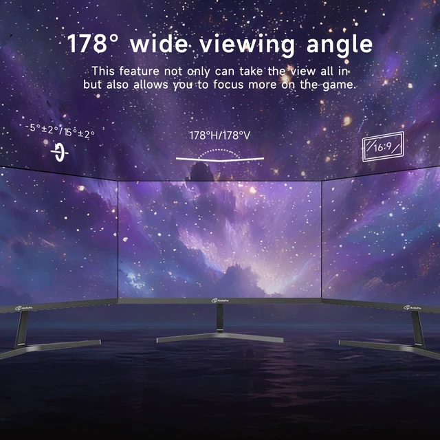Alt view image 6 of 7 - 22 Inch Monitor 144Hz 120Hz, FHD 1080p Gaming Monitor, VESA Computer Monitor, 99% sRGB, 4000:1 Contrast, 3-Sided Frameless, Ultra Slim, LowBlue Mode, Tilt Adjust, HDMI, VGA