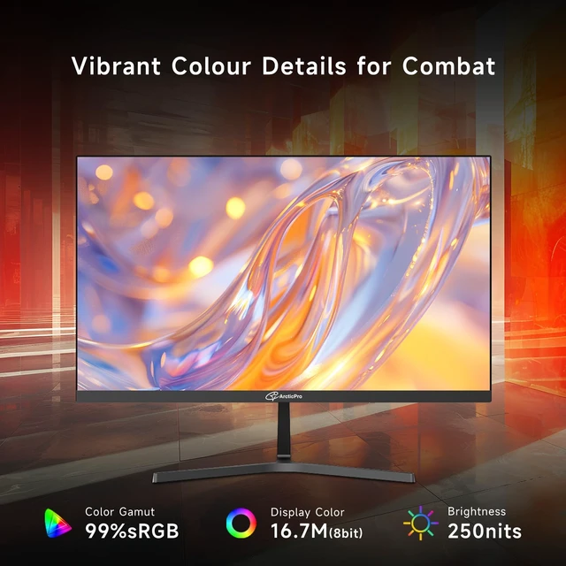 Alt view image 5 of 7 - 22 Inch Monitor 144Hz 120Hz, FHD 1080p Gaming Monitor, VESA Computer Monitor, 99% sRGB, 4000:1 Contrast, 3-Sided Frameless, Ultra Slim, LowBlue Mode, Tilt Adjust, HDMI, VGA