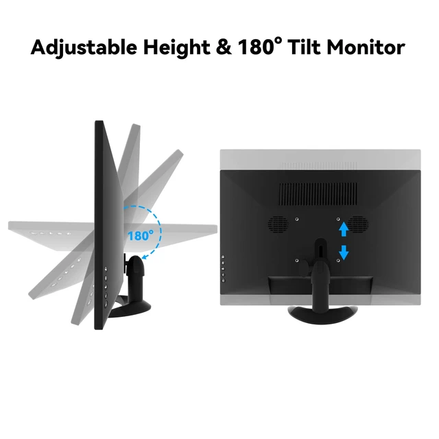 Alt view image 5 of 7 - 15.6 Inch Computer Monitor 1600x900 Small PC Monitor with HDMI VGA AV BNC USB Ports, 60Hz, 5Ms, VESA, Remote Control, Mini Display Built-in Speakers for Office Home