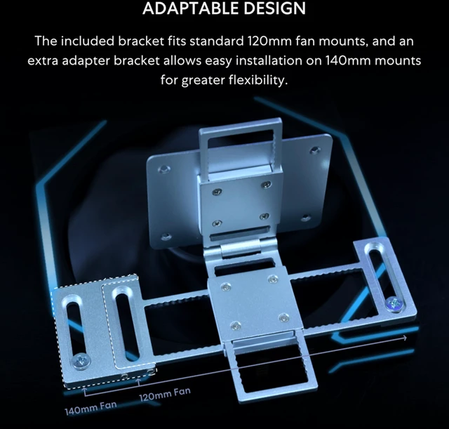Alt view image 6 of 7 - 8.8" Universal Screen for PC - Adjustable Mounting for Any Computer Setup - Customizable ARGB Frame - PC Temperature Display Panel - LCD Screen Display - Mini Monitor - SM088W (US88 v1 White)