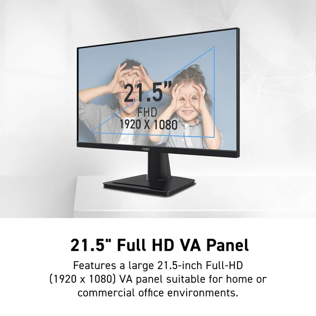 Alt view image 2 of 7 - PRO MP225V, 22-inch, 1920 x 1080 (FHD) Computer Monitor, 100Hz, Adaptive-Synch, HDMI, Video Port, Low Blue Light, Eye-Q Check, VESA Mountable, Tilt, 1ms, Black
