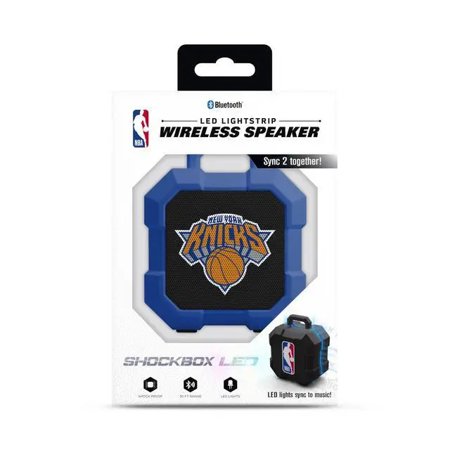 Alt view image 2 of 6 - NBA Shockbox LED Wireless Bluetooth Speaker - Water Resistant IPX4, 5.0 Bluetooth with Over 5 Hours of Play Time - Small Portable Speaker - Officially Licensed NBA, Perfect Home & Outdoor Speaker