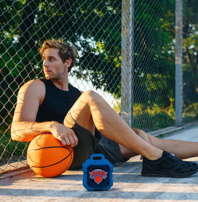 Alt view image 5 of 6 - NBA Shockbox LED Wireless Bluetooth Speaker - Water Resistant IPX4, 5.0 Bluetooth with Over 5 Hours of Play Time - Small Portable Speaker - Officially Licensed NBA, Perfect Home & Outdoor Speaker
