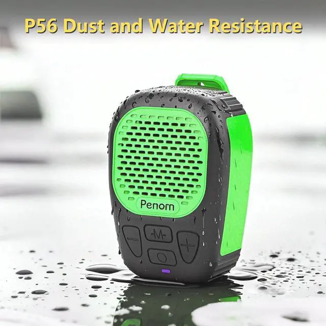 Alt view image 6 of 6 - Wearable Bluetooth Speaker,Clip on Wireless Jobsite Water-Resistant Portable Speaker, Built in Mic for Hands-Free/Call, Suitable for Indoor & Outdoor Use Update Version Green