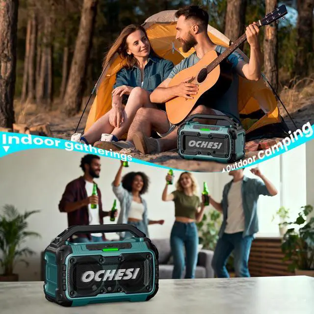 Alt view image 7 of 7 - Cordless Bluetooth Speaker for Makita 18V Batteries, 80W Portable Jobsite Stereo Speaker with Dual Speakers and USB Port, Suitable for Camping, Home, Jobsite and Parties(No Battery/Charger)
