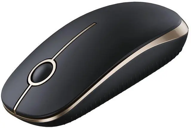 Alt view image 7 of 7 - Wireless Mouse, 2.4G Slim Portable Computer Laptop Mouse with Nano Receiver Quiet Silent Optical Mice for Notebook, PC, Laptop, Computer-Black and Gold