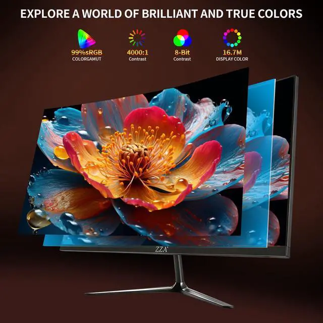Alt view image 4 of 7 - 24.5 Inch FHD (1920x1080) 120Hz Curved Gaming Monitor, 3000R Curvature VA Panel, 1ms MPRT, AMD FreeSync, Ultra-Thin Bezel, Eye Care, for Esports,PC