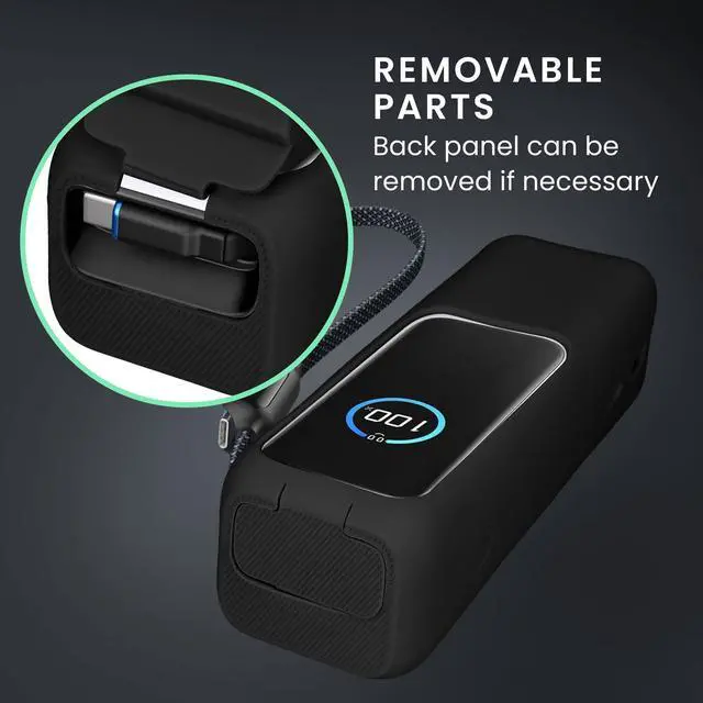 Alt view image 6 of 7 - Case Compatible with Anker Power Bank 25000mAh (A1695H11) - Portable Powerbank Cover - External Battery Charger Bag, Shockproof - Black