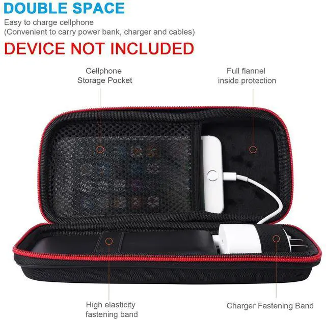 Alt view image 2 of 7 - Power Bank Hard Travel Case Medium Compatible RAV Power 26800/20100/20000mAh, Anker Power Core 26800mAh/ PowerCore +26800mAh, INIU 10000mAh and Miady 10000/15000mAh (Medium Black)