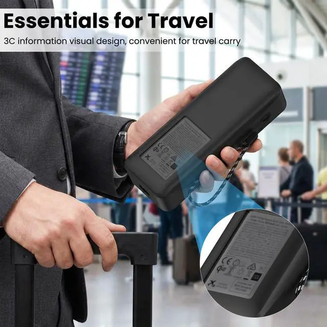 Alt view image 6 of 7 - Compatible with Anker Prime Power Bank 26,250Mah 300W Case Cover, Soft Silicone Shockproof Protective Case for Anker 300W Prime Power Bank with Anti-Lost Strap, LCD Display Visible (Black)