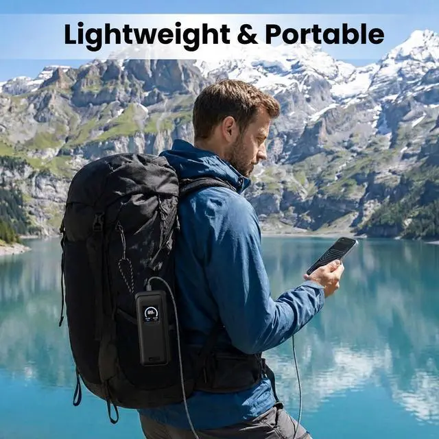 Alt view image 7 of 7 - Compatible with Anker Prime Power Bank 26,250Mah 300W Case Cover, Soft Silicone Shockproof Protective Case for Anker 300W Prime Power Bank with Anti-Lost Strap, LCD Display Visible (Black)