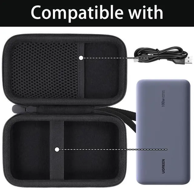 Alt view image 3 of 7 - Hard Portable Travel Case Compatible with UGREEN Power Bank 20000mAh 100W Portable Charger,Case Only