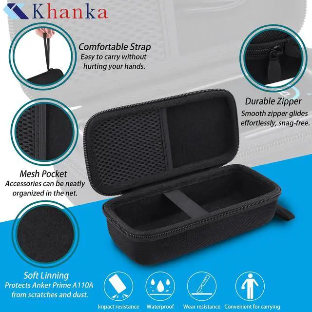 Alt view image 5 of 7 - for Anker Prime Power Bank, 26,250Mah Case, Hard Travel Bag Compatible with Anker Prime Power Bank 26K, 300W, Case Only (Black)