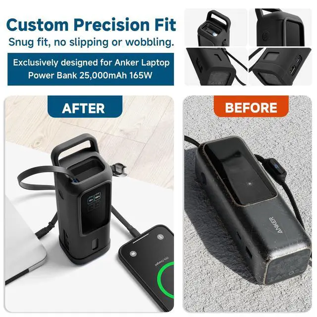 Alt view image 2 of 7 - Silicone Case for Anker Laptop Power Bank (2,5000mAh, 165W)