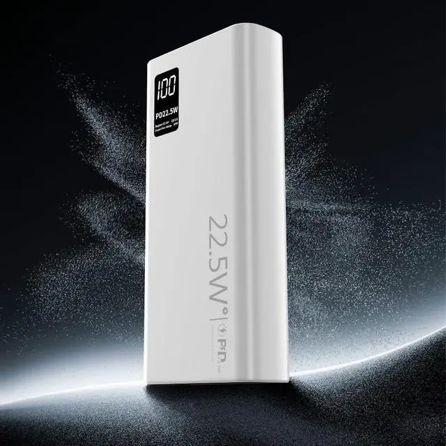 Alt view image 2 of 5 - 20000mAh Portable Charger, 22.5W USB C in & Out Power Bank Fast Charging, PD 3.0+QC 4.0 LED Display Phone Battery Man Women Heated Clothing, White