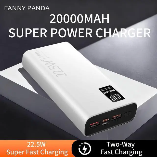 Alt view image 3 of 5 - 20000mAh Portable Charger, 22.5W USB C in & Out Power Bank Fast Charging, PD 3.0+QC 4.0 LED Display Phone Battery Man Women Heated Clothing, White