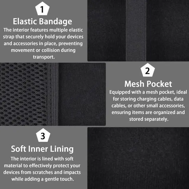 Alt view image 4 of 7 - for Anker Prime 26,250mAh Power Bank, Hard Travel Case Compatible with Anker A110A 300W Portable Charger, Case Only (Black Case)