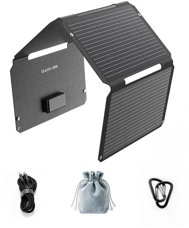 Main image of 45W Solar Panel Charger with Dual USB-C and USB-A,25.4% High Efficiency Foldable Solar Panel Charger,IP68 Waterproof Portable Solar Charger for Camping,Backpacking,Hiking,Phones,Power Bank