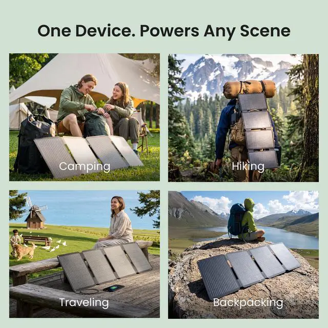 Alt view image 7 of 7 - 45W Solar Panel Charger with Dual USB-C and USB-A,25.4% High Efficiency Foldable Solar Panel Charger,IP68 Waterproof Portable Solar Charger for Camping,Backpacking,Hiking,Phones,Power Bank